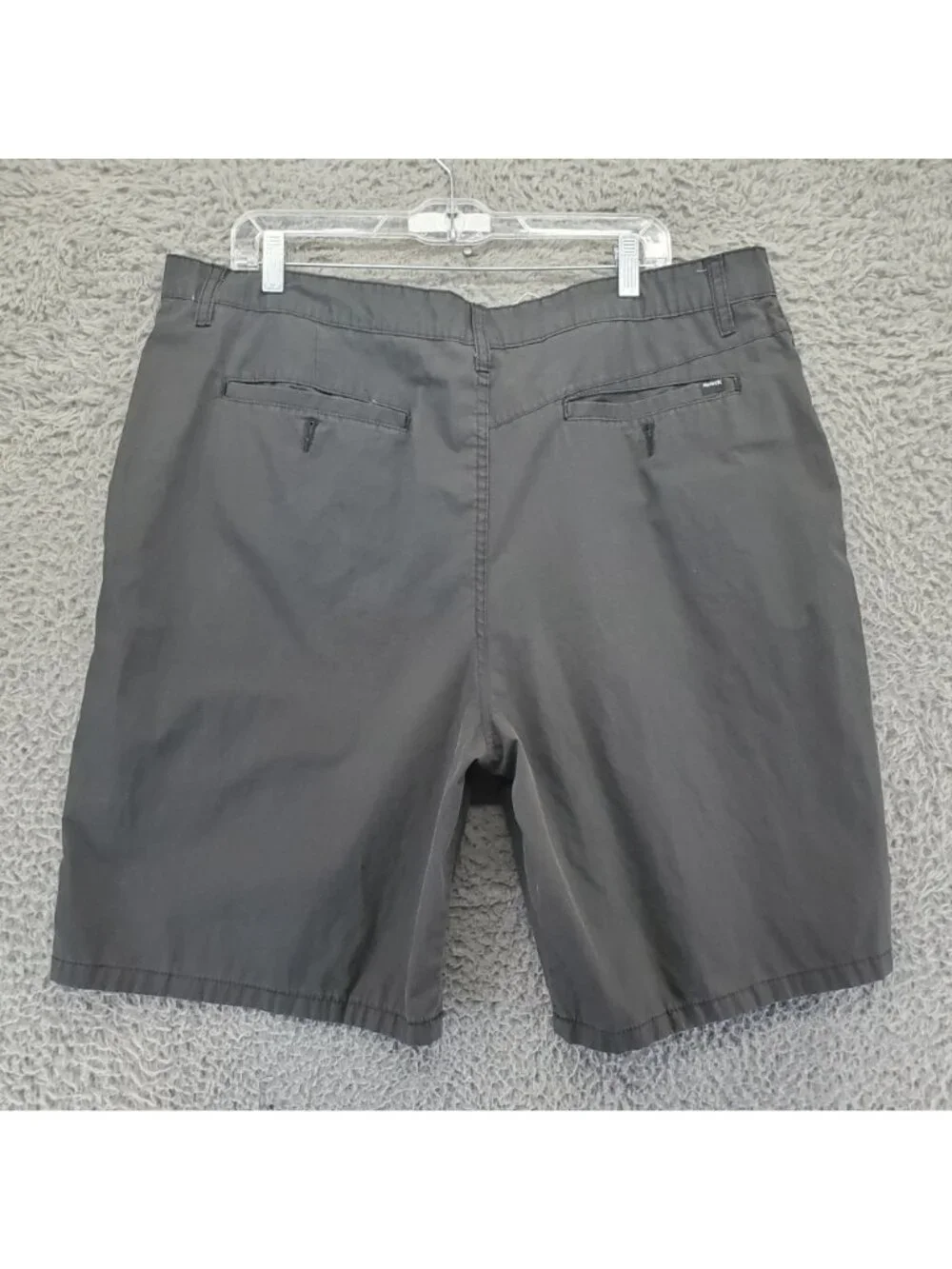 Hurley Shorts Mens 38 Gray Classic Flat Front  Chino *Read*